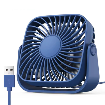 Вентилятор TOPK K52 USB, 8.5cm, 3 швидкості, USB 5V 1m, 5W, 360град. dark-blue