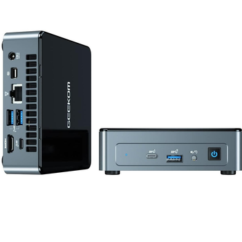 Компактный мини ПК GEEKOM Air 11 с Intel Celeron N5095 и 8 ГБ RAM для офисной работы и медиацентра черный/серый