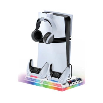 Подставка PS5 Pro / Fat / Slim с охлаждением зарядка RGB OIVO VG-P5320W-Pro