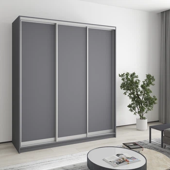 Шкаф-купе трехдверный MebelStar Комбо AL 3ДСП 180x60x210 см Антрацит (MBS-3294)