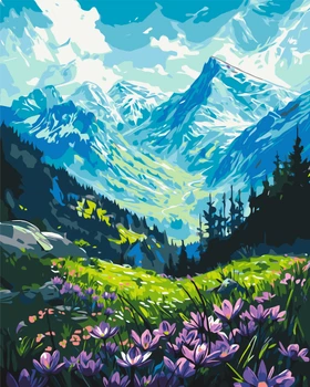Картина по номерам Origami Пейзаж: У подножия гор 40x50 см (LW3436)