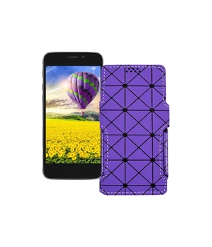 Чохол-книжка з екошкіри для телефону Impression ImSmart C501 Фіолетовий ромб