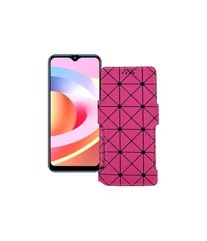 Чохол-книжка з екошкіри для телефону FiGi Note 1C Рожевий ромб