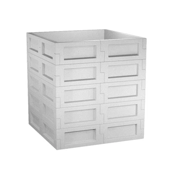 Клумба GKS тепла висока грядка компостер садовий GKS 2х2х5 115х115х125 см бетон сірий
