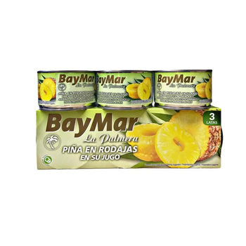 Ананас кольцами в собственном соку BayMar, спайка (3шт х 236мл)