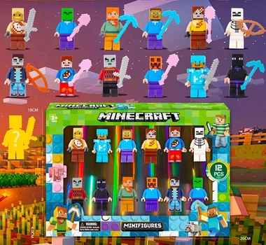 Набор фигурок жители Minecraft фигурки 12 шт игрушечные герои Майнкрафт (7067)