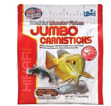 Корм для хищных рыб от 30 см HIKARI TROPICAL JUMBO CARNISTICKS (плавающие палочки 20 мм) - 500г