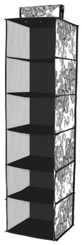 Органайзер для хранения Idea Home NP-121 Anthracite Flowers 28x28x112 см