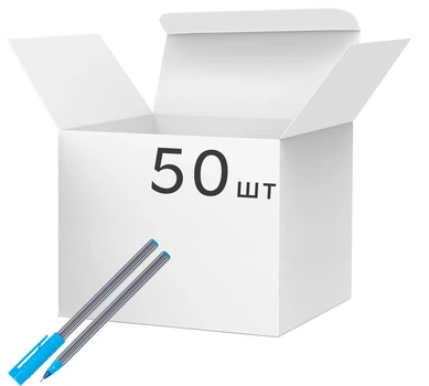 Набор масляных ручек синих Economix Stripy 0.7мм 50 шт E10198-02