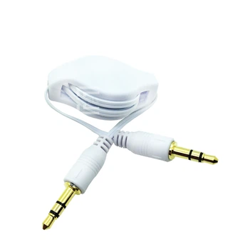 Кабель Ewell Audio 3.5 мм, 3pin M/M 0.7 м, раздвижной, белый (EW734)