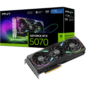 Видеокарта PNY GeForce RTX 5070 ARGB OC 12GB (VCG507012TFXXPB1-O) EU [125923]