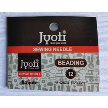 Голки для бісера 5,1 см, гострі, №12, 20 шт. в уп. JYOTI (42573)