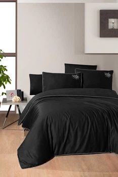 Постельное белье First Choice Deluxe Satin DARK 200х220 Timeless Black