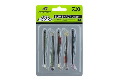Силікон (набор) Daiwa Prorex Real Slim Shady Live Set 75мм 3.3г (5 шт/уп) #Live Set, колір: Live Set (4320009003)