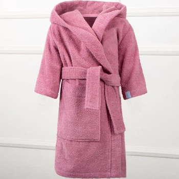 Дитячий халат з капюшоном махровий Trendy tot 03-01409 рожевий 116 см (6 років)