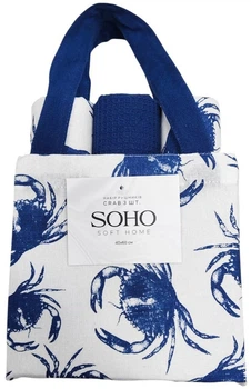 Набор 3 хлопковых полотенец Soho кухонные 40x60 см Crab (BS 45565)