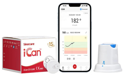 Сенсор постійного моніторингу рівня глюкози в крові Sinocare CGM i3