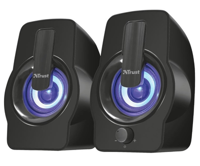 Динамики для компьютера Trust Gemi 2.0, USB/AUX, RGB, черные SH