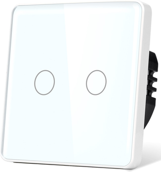 Розумний вимикач з WiFi + BLE 1DAL 2 сенсори, Білий, З нейтраллю (G86D-SW2G.WF.WT)