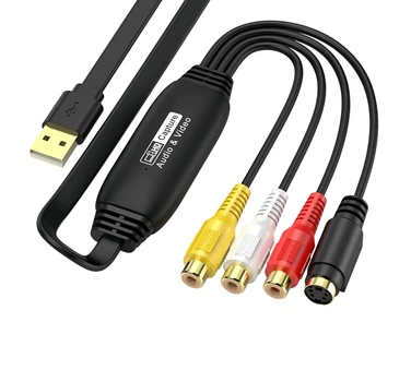 Видеоконвертер AV RCA на USB, карта видеозахвата аналогового видео в 1080p для ПК/ноутбука, Female коннекторы