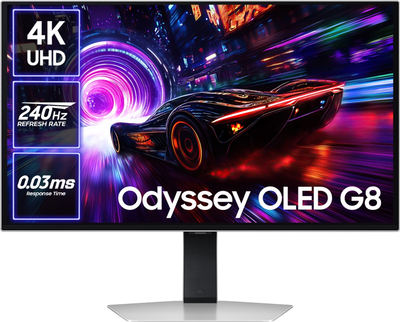 Монитор 27" Samsung Odyssey OLED G8 G81SF 4K 240Hz Gaming Monitor (LS27FG812SIXCI)