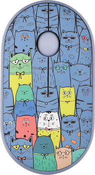 Миша бездротова 2E MF300 Pets Cats Silent WL BT синій/малюнок (2E-MF300WPETSBL) 304001