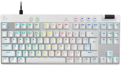 Клавiатура дротова Logitech G PRO X TKL Rapid підсітка, білий (920-013242) 302922