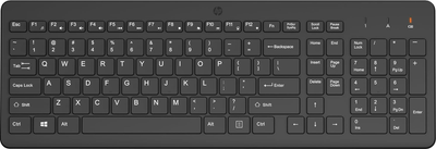 Клавіатура мембранна HP 220, 104key, WL, EN/UK, чорний 302530