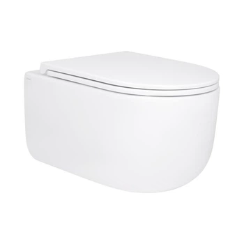 Подвесной унитаз Qtap безободочный с сиденьем Soft-close для ванной комнаты керамический туалетный унитаз (600261)