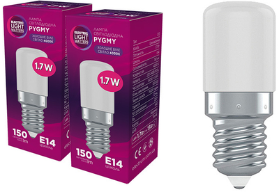 Світлодіодна лампа ELM Pigmy 1.7W Е14 4000K С10 (18-0193-2) 2 шт
