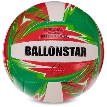 Волейбольний м'яч BALLONSTAR, розмір 5, PU, 32 панелі, для залу та вулиці(OB_774F6528881B)