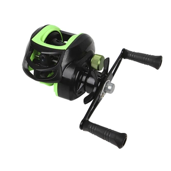 Катушка мультипликаторная Yumoshi AK 201 Black-Green Left рыболовная