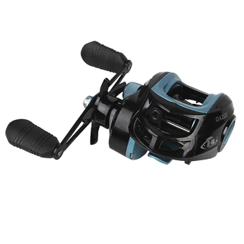 Катушка мультипликаторная Juqiwang DX 200 Black-Blue Right рыболовная