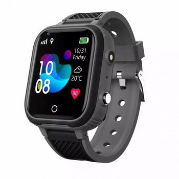 Детские умные смарт часы Lemfo LT21 с SIM картой, GPS, прослушиванием, видеозвонком, 4G, Операционная система Android Черный