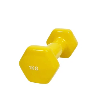 Гантель для фитнеса 1кг (1шт) Generation Fitness (желтый)