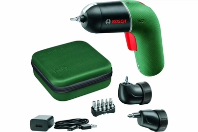 Аккумуляторная отвертка Bosch Ixo VI Set (3.6В, 4.5 Нм, 1.5 Ач) + набор бит(10шт) насадки (2шт) зарядное устройство (25629)
