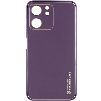 Кожаный чехол Xshield для Xiaomi Poco C65 (Фиолетовый / Dark Purple) (188698)