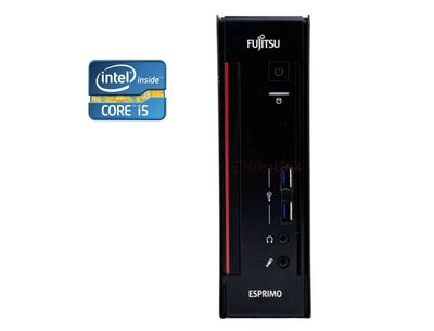 Неттоп Б-класс Fujitsu Esprimo Q556 USFF / Intel Core i5-7400T (4 ядра по 2.4 - 3.0 GHz) / 32 GB DDR4 / 2000 GB SSD / Intel HD Graphics 530 б/у