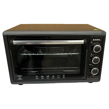 Електродуховка Asel АF50-23 50л 1500Вт духовка електрична Асель Турецька Електропіч Чорний