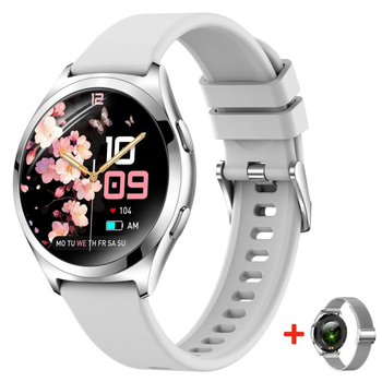 Женские часы Uwatch Smart Love Pro Silver Rubber, 2 ремешка