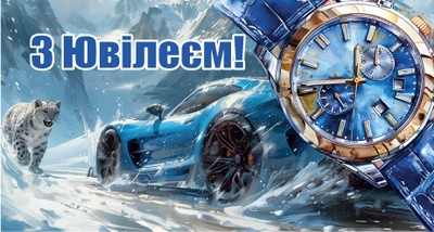 Конверт для грошей Експрес Удачі Чоловічий З Ювілеєм! (KON-00125U)