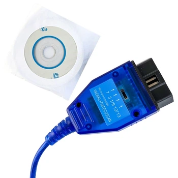 Автосканер VAG KKL + FIAT ECU SCAN, OBD 2, чип FTDI