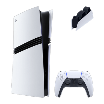 Набор Консоль Sony PlayStation 5 Pro 2TB White Б/У + Геймпад Беспроводной DualSense + Зарядное Устройство Проводной для DualSense