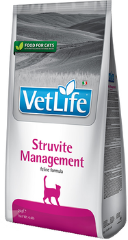 Сухий лікувальний корм для кішок Farmina Vet Life Management Struvite для лікування та профілактики рецидивів струвітних уролітів 2 кг (8010276022516)