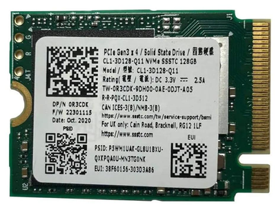 Накопичувач SSD Lite-On m.2 NVMe 128Gb 120 (CL1-3D128-Q11) Б/в