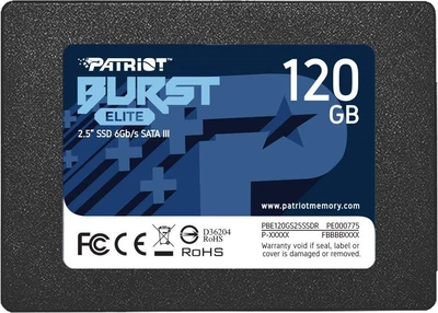 Накопичувач SSD Patriot Burst Elite 120GB 2.5" 7mm SATAIII TLC 3D (PBE120GS25SSDR)