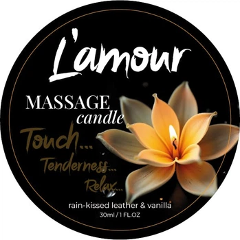 Массажная свеча с ароматом ванили L'amour Rain-Kissed Leather 30 мл