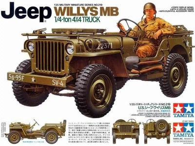 Збірна модель 1/35 автомобіль Jeep Willys MB 1/4 ton 4X4 Truck Tamiya 35219