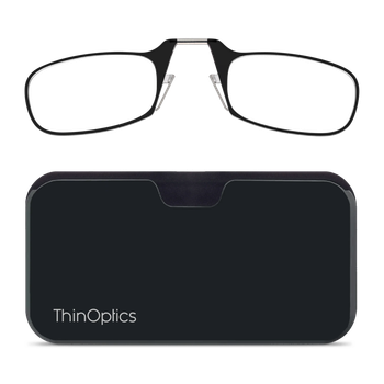 Очки Thinoptics +1.50, черные + Чехол универсальный черный (1.5BBUP)