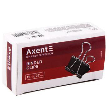 Біндер Axent 4403-A, 32 мм, 12 штук, чорний 4250266252224